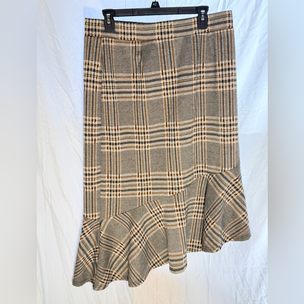 Vintage C Est 1946 Large Plaid Asymmetrical Women's Skirt